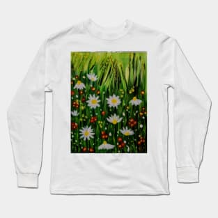 Some wild abstract mixed wild flowers Long Sleeve T-Shirt